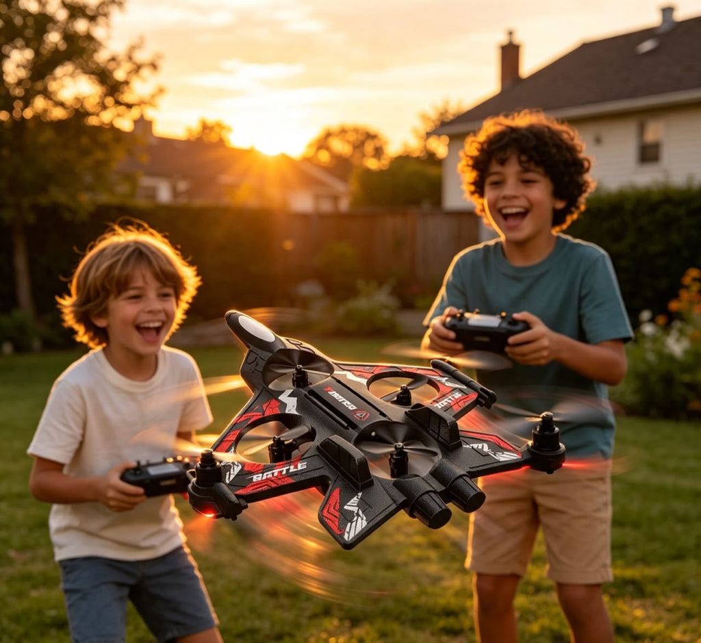Avion Drone Nave combate dual giros rc